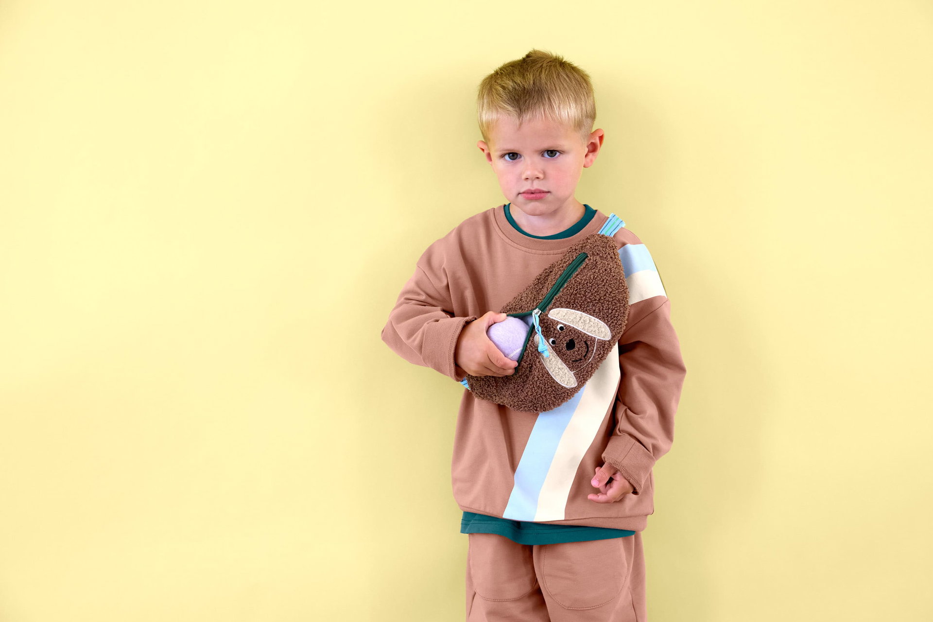 Kids Sweater - bio coton, almond | Lässig