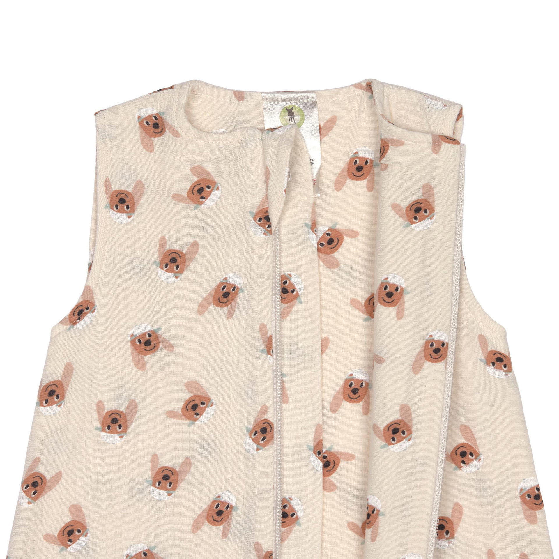 Kinderweste, Weste, Beige, Hundemuster, Muster