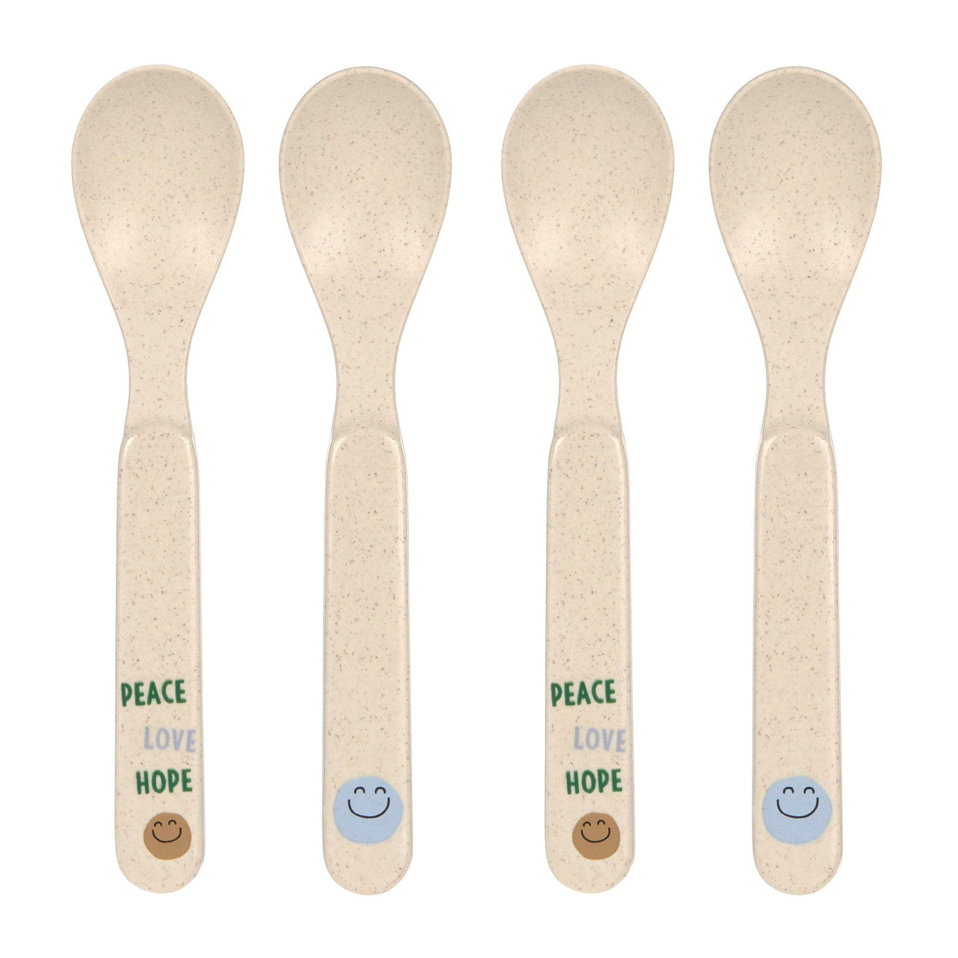 Bild 1 Spoon Set PP/Cellulose Happy Rascals Smile  sky blue, Besteck, Löffel, Küchenutensil, Löffel aus Holz