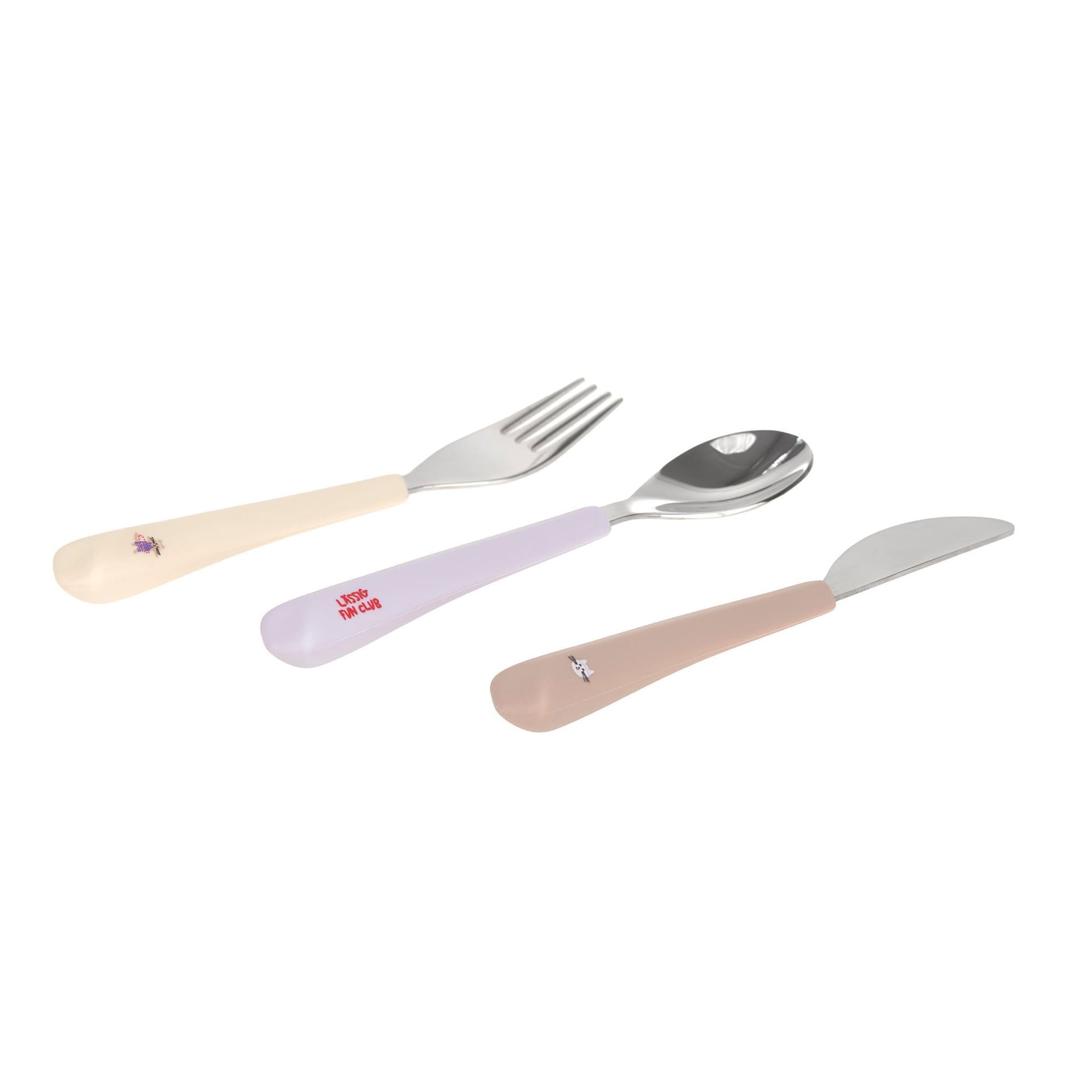 Bild 2 Cutlery with Silicone Handle 3 pcs Tiny Team Cat, Besteck, Gabel, Löffel