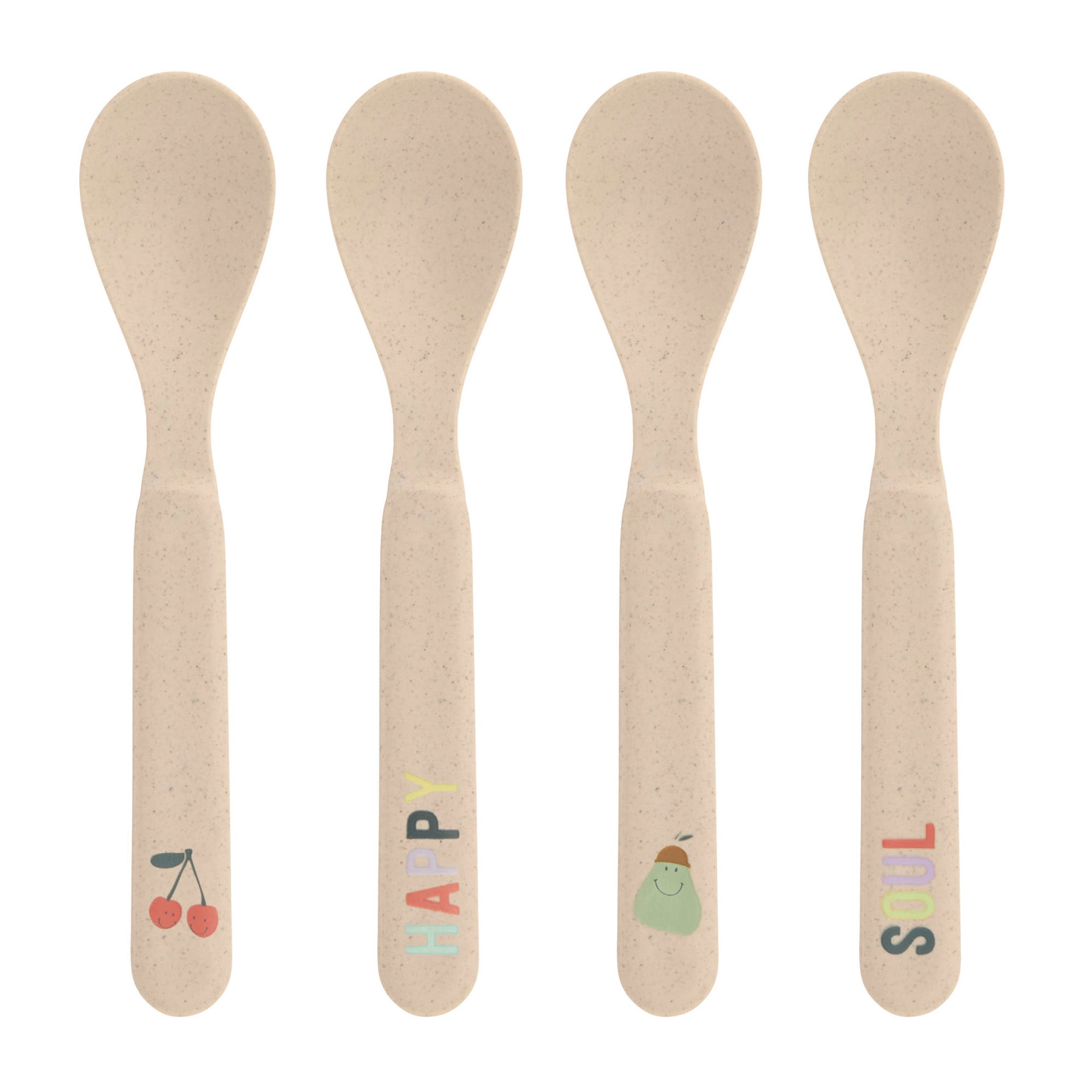 Lot de 4 cuillères à manche long antidérapant Nûby | Papouille Lot de 4 cuillères à manche long antidérapant Nûby | Papouille
