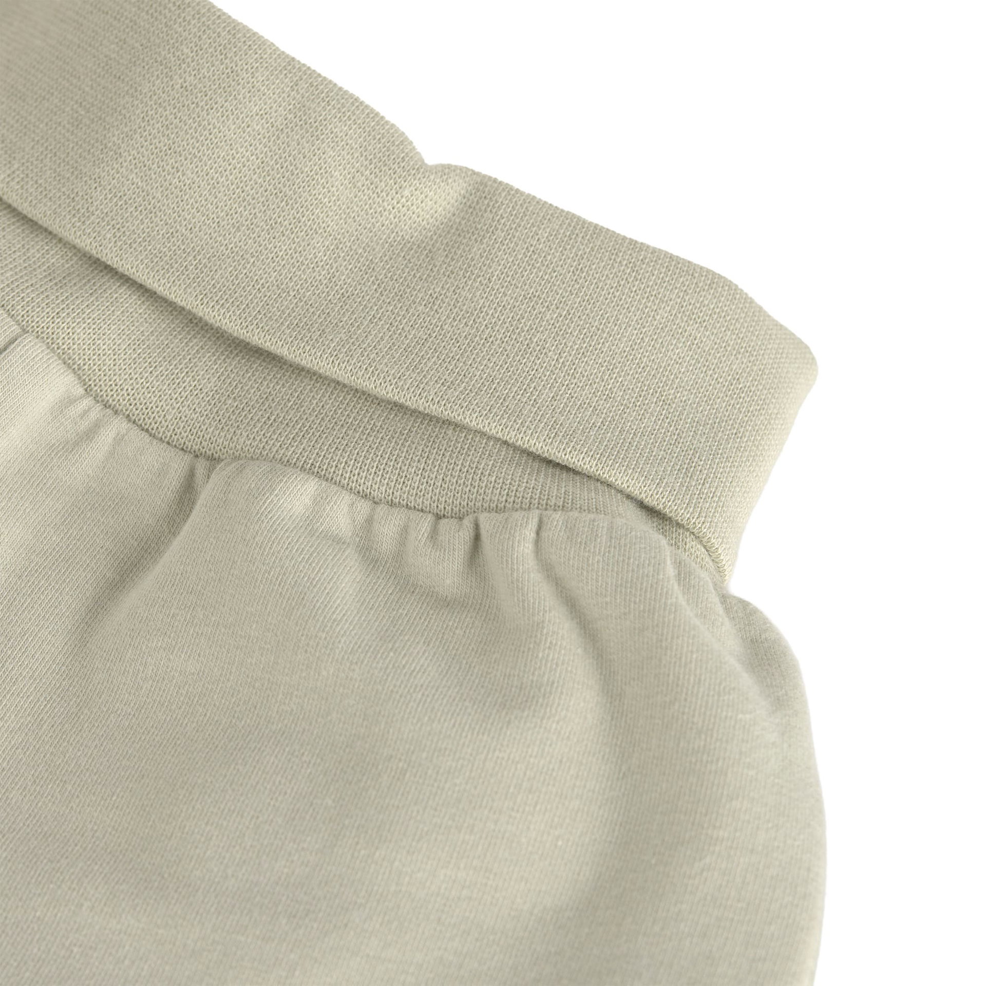 Jogginghose, Rippbund, beige, Baumwolljersey, elastischer Bund