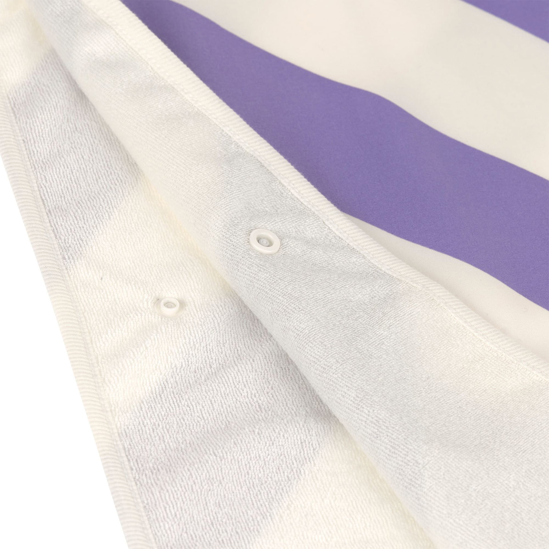 UV Badeponcho Kinder - Streifen, Purple Weiß