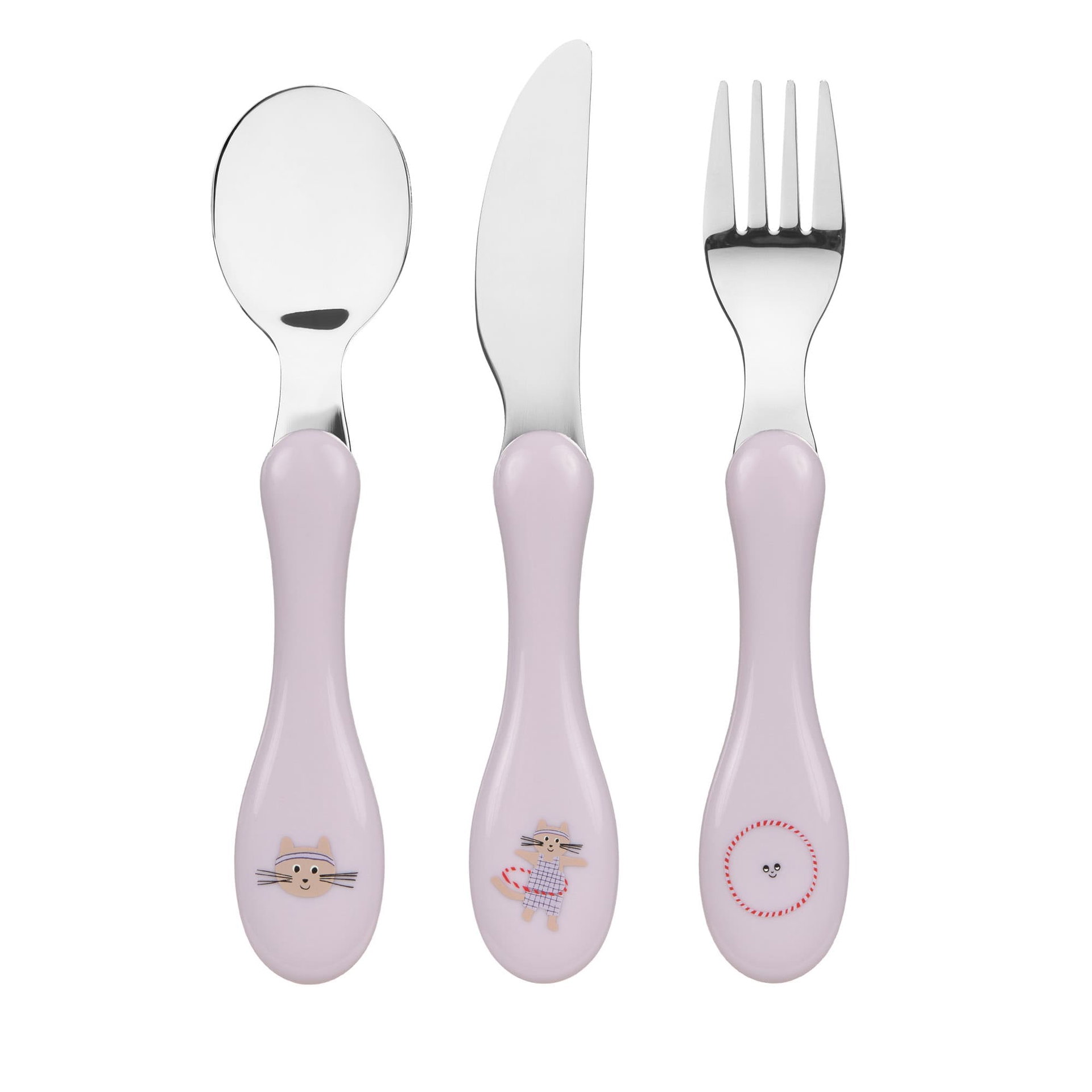 Bild 1 Cutlery 3 pcs Tiny Team Cat, Besteck, Gabel, Löffel