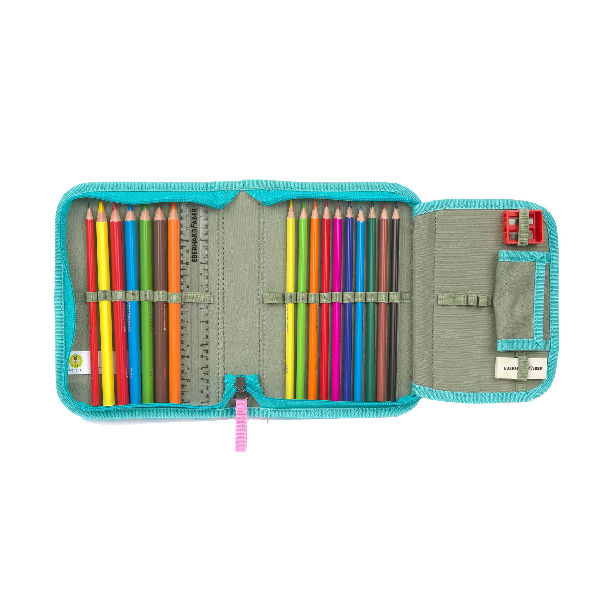 Schulranzen Set 7-teilig Slim - Unique, Türkis