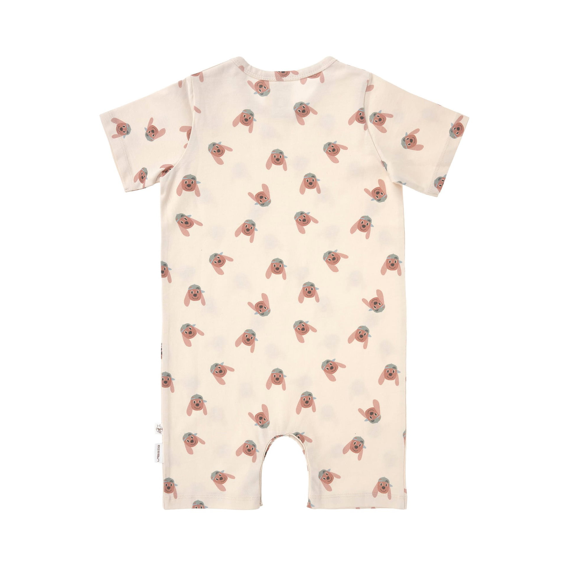 Baby Jumpsuit - Bio Baumwolle, Hund, Nature