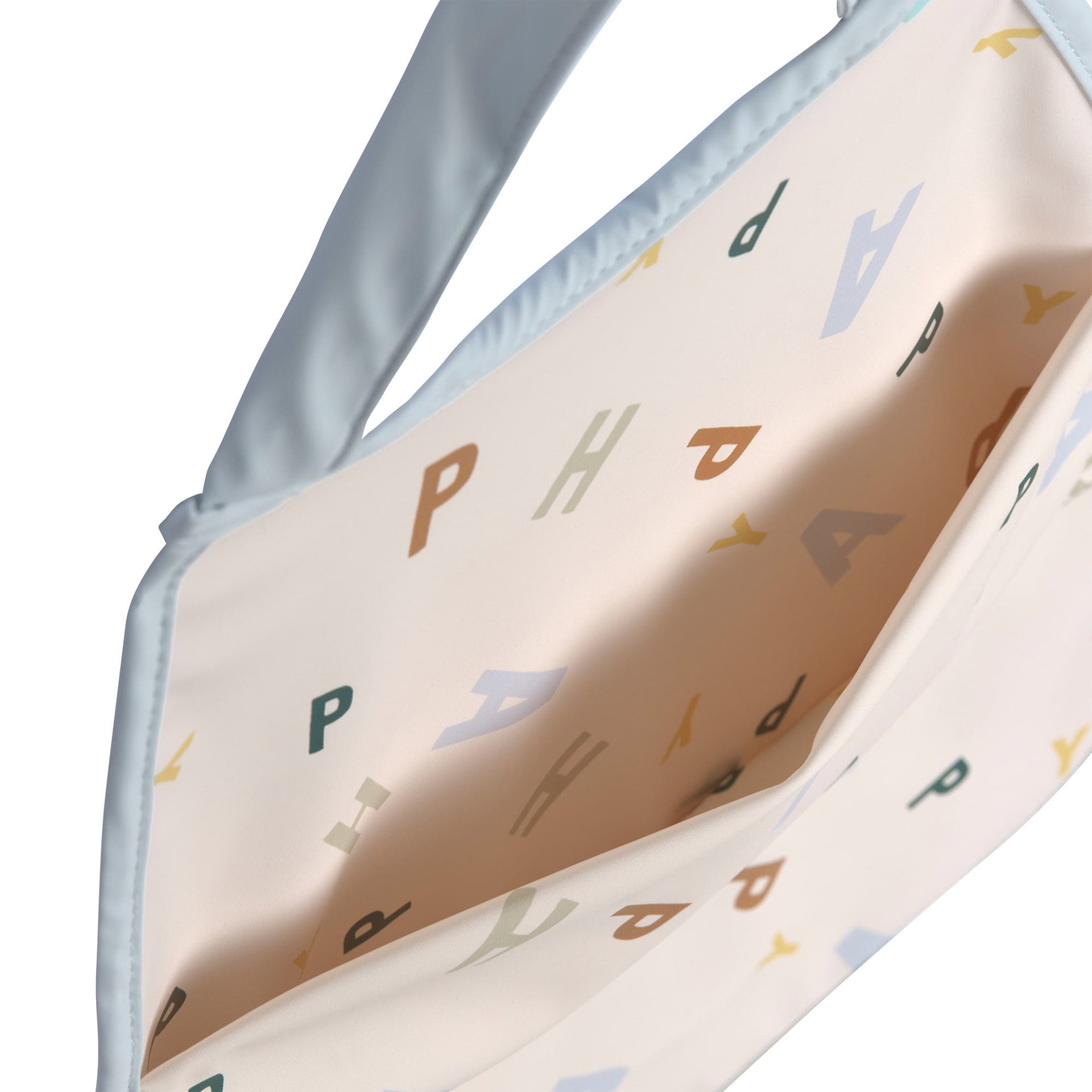 Bild 2 Lätzchen mit Auffangschutz Medium - Happy Fruits, Hellblau, Zubehor, Tasche, Handtasche, Geldbörse, Tragetasche