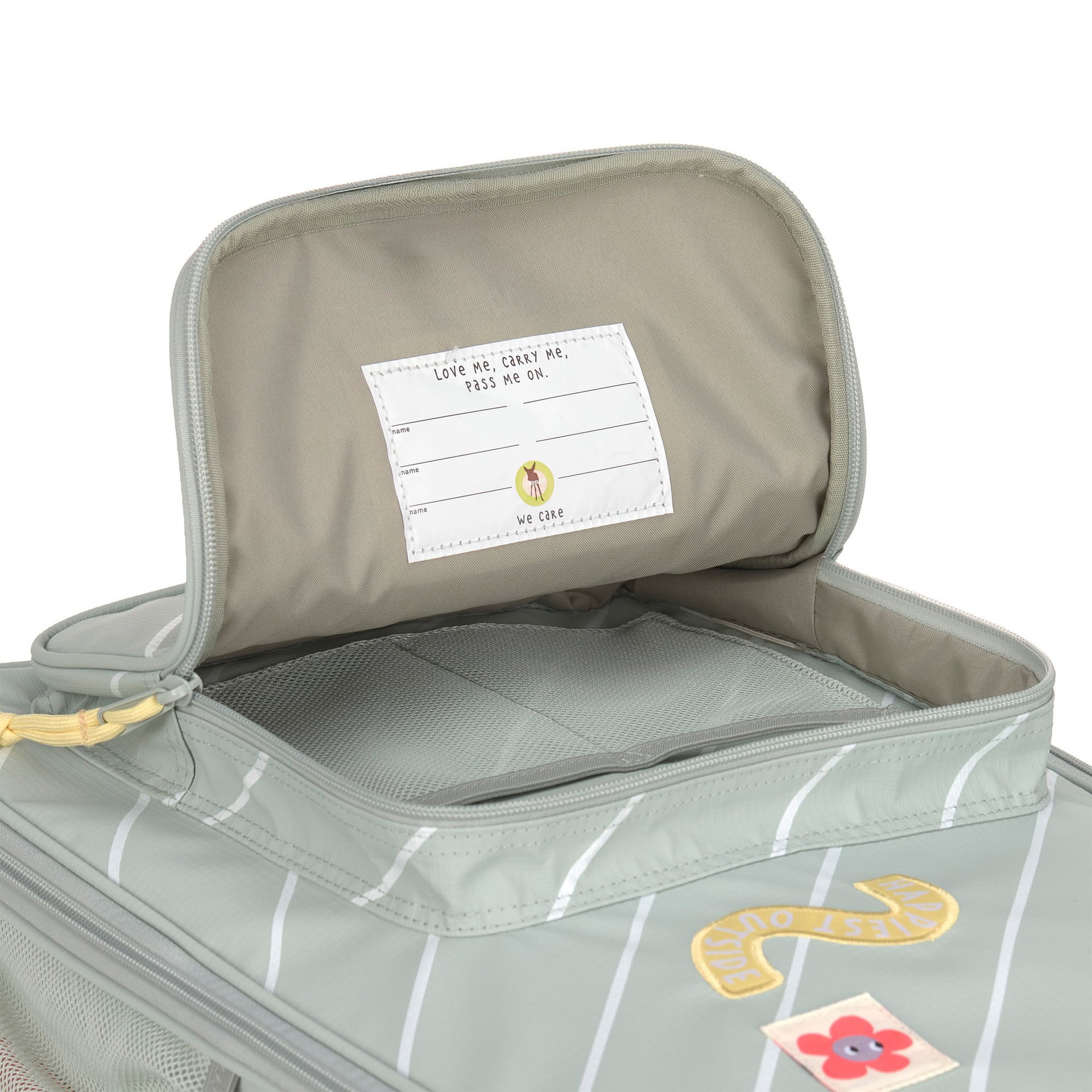 reissverschluss, schultasche, tasche, grün, einfache muster