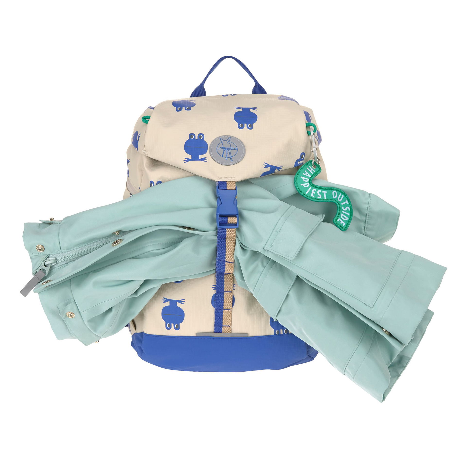 Rucksack, Rucksack, Rucksack, Blau, Beigemuster
