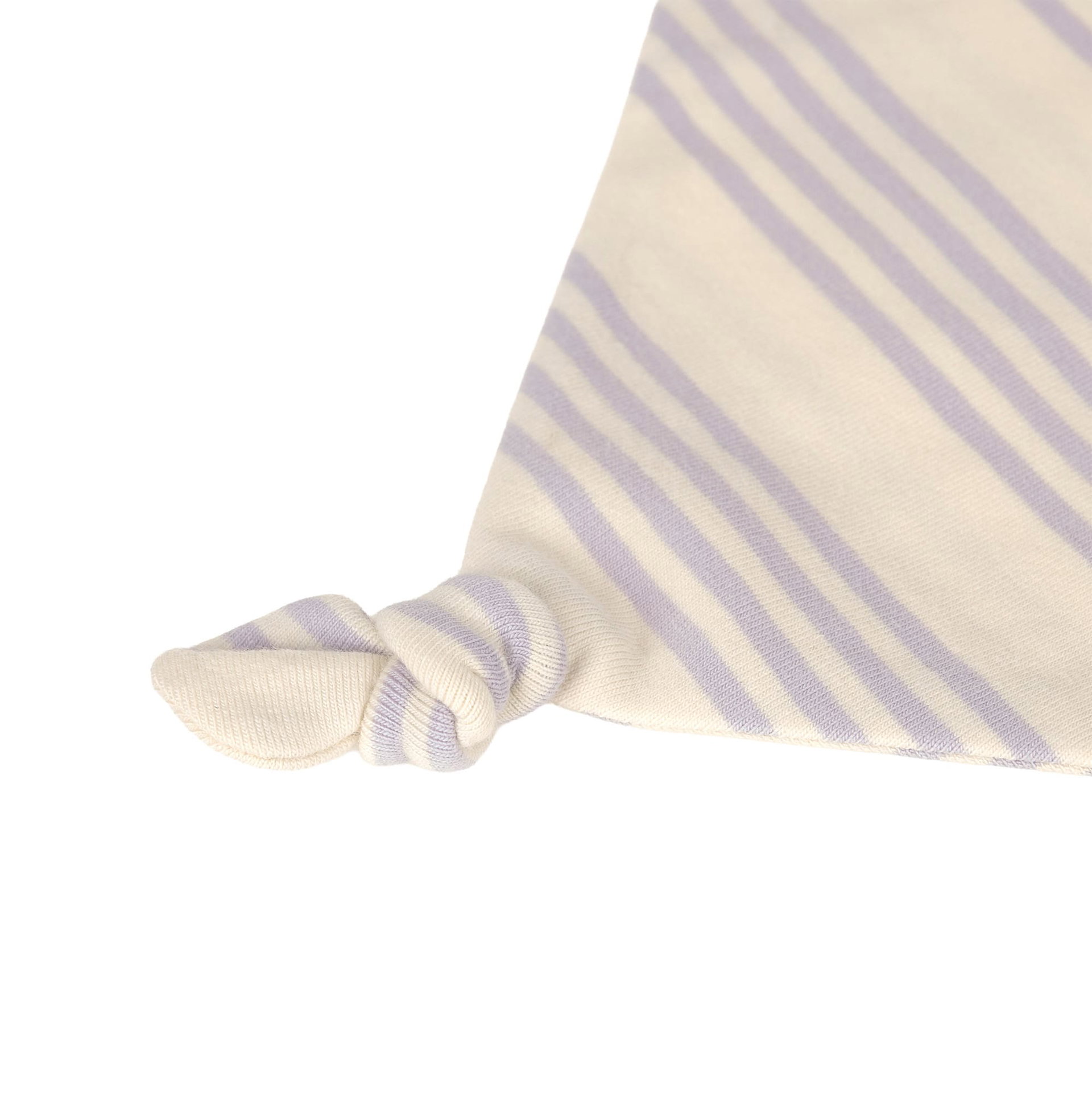 Stofftuch, Streifen, Lila, Beige, Knotentuch