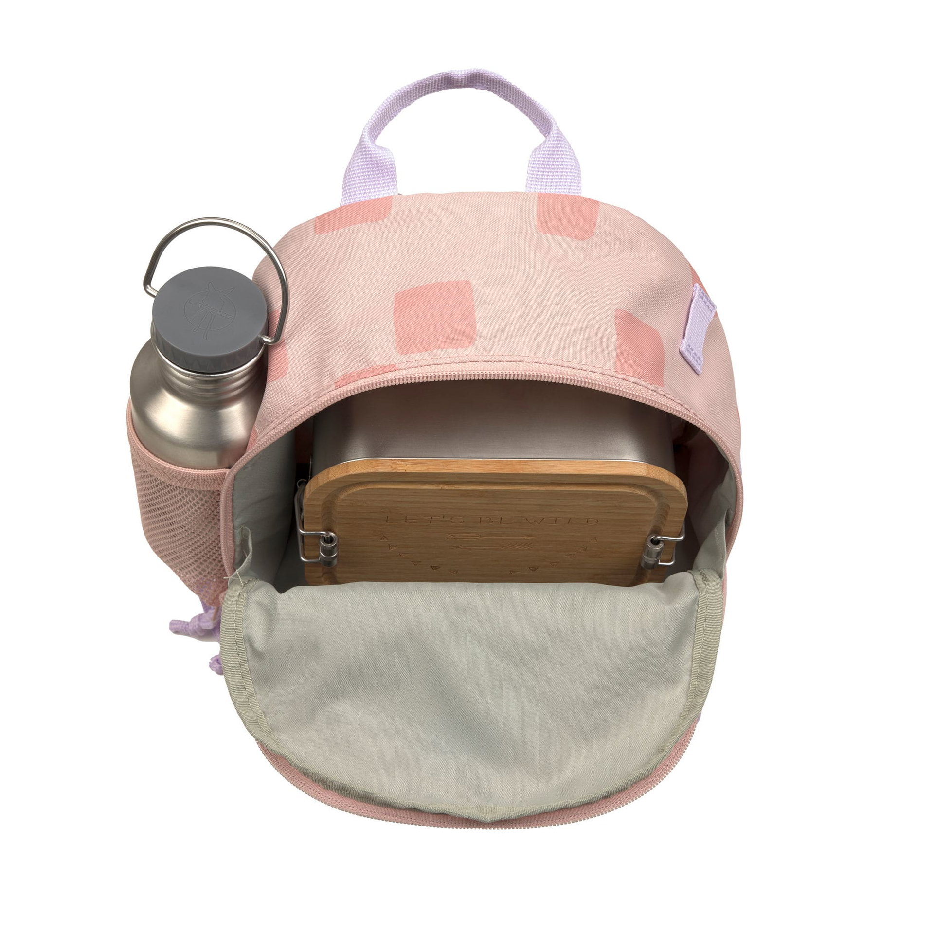 Bild 6 Kindergartenrucksack Mini - Pattern Party, Rosa, Tasche, Handtasche, Rucksack, Erste Hilfe, Flasche