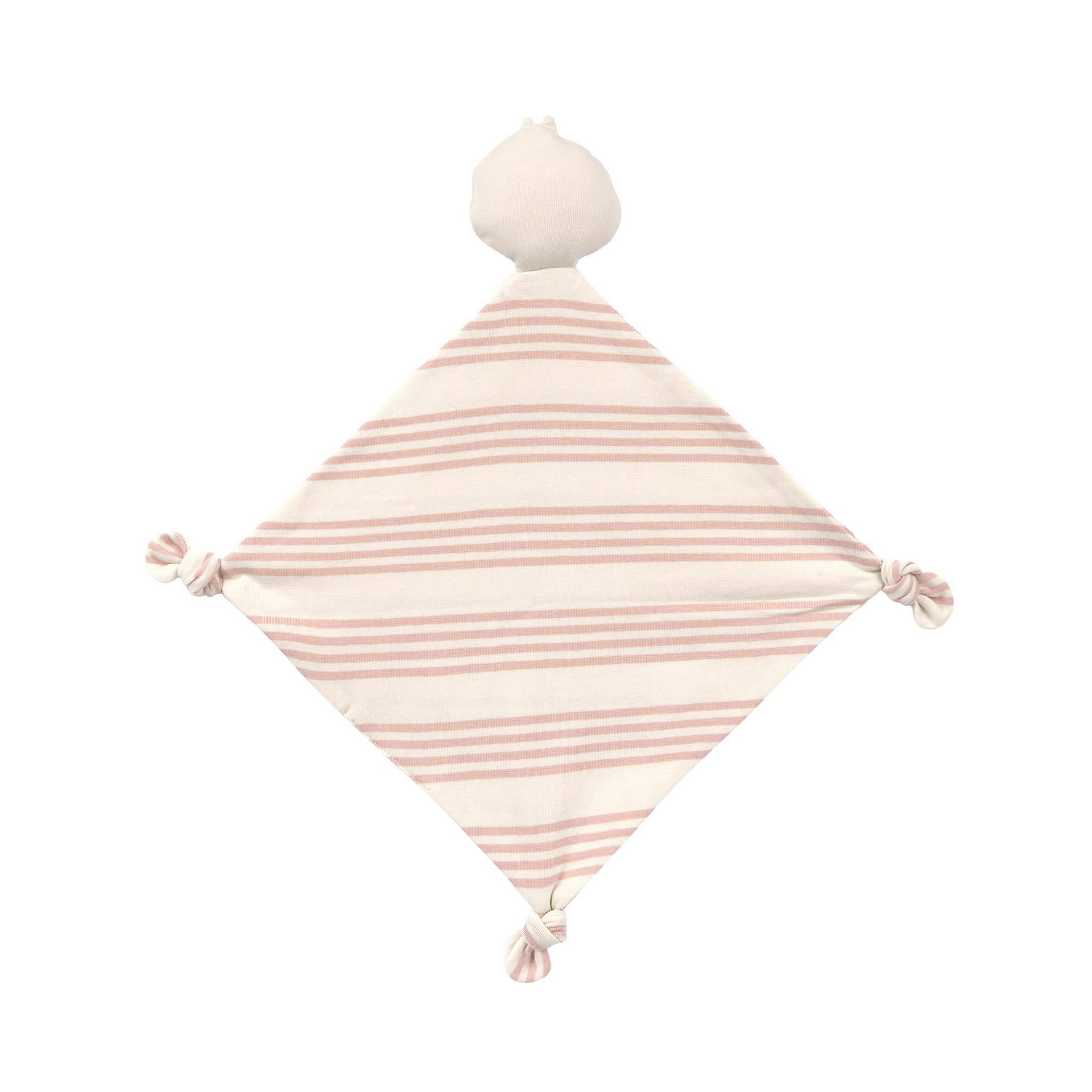 Babydecke, Knotenecken, Streifendesign, Rosa Streifen, Weiche Baumwolle