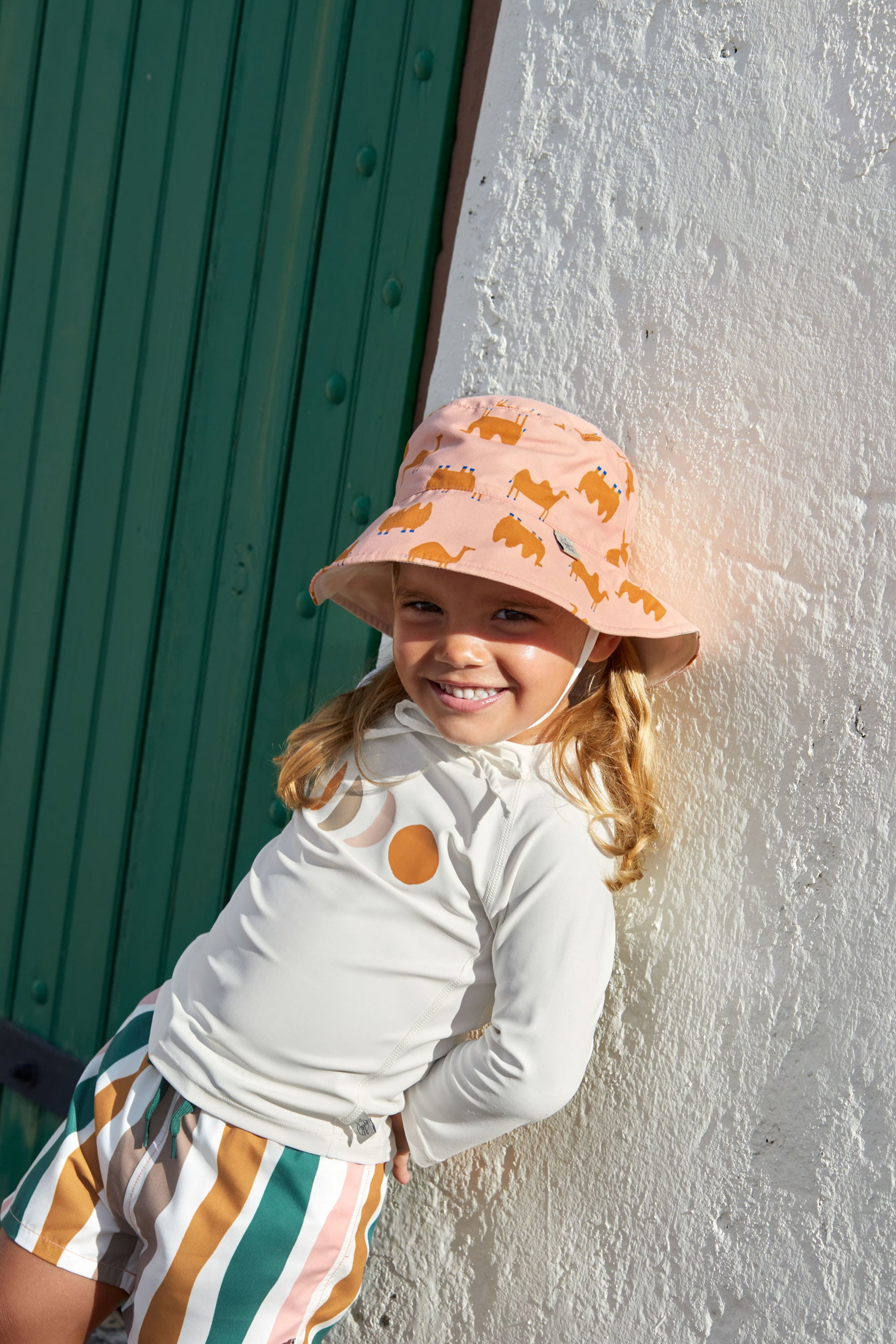 Chapeau anti-UV réversible enfants - Chameau, rose | Lässig Chapeau anti-UV réversible enfants - Chameau, rose | Lässig