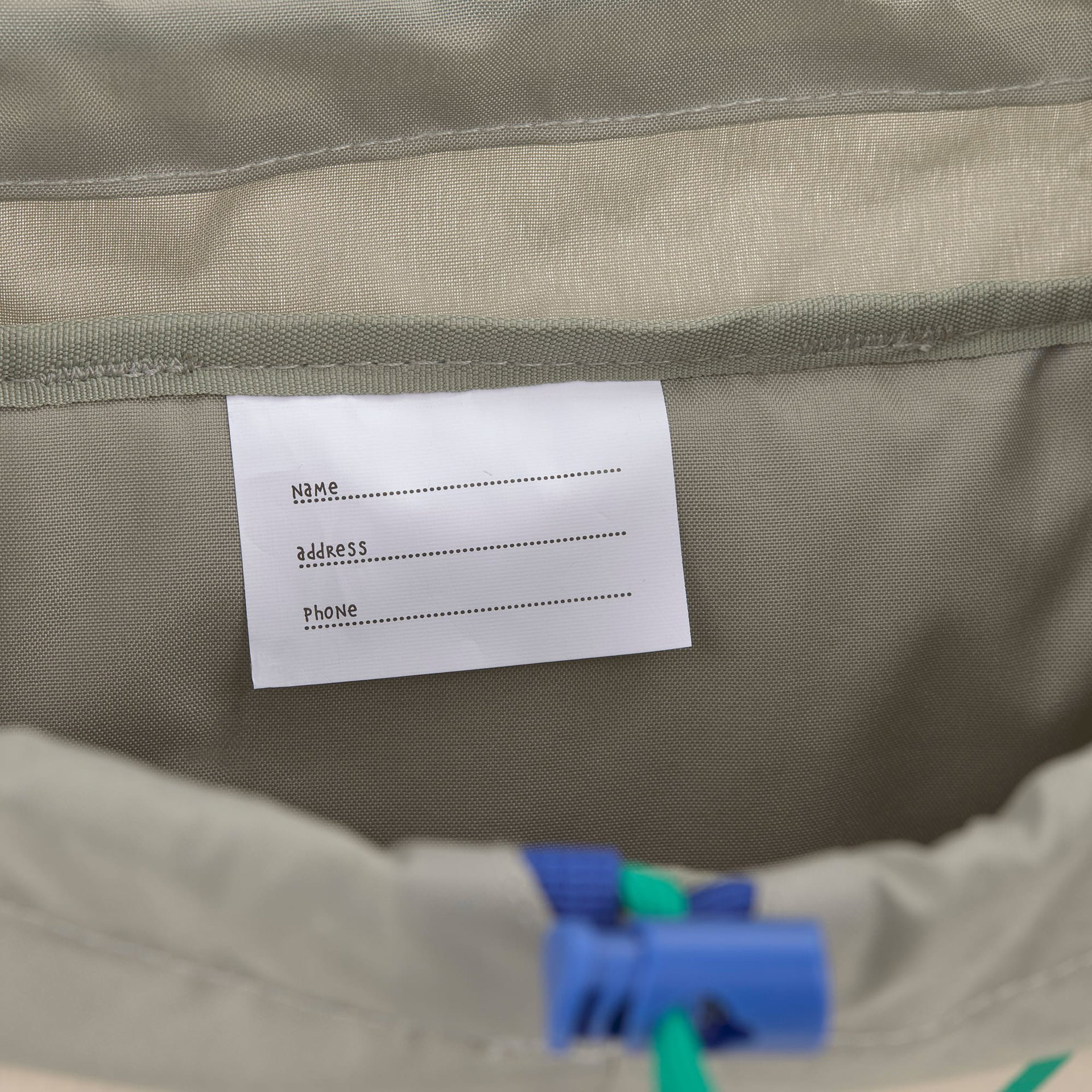 Rucksack, Innennetikett, aufgefaltetetiquette, Kordura, Beige/Tan
