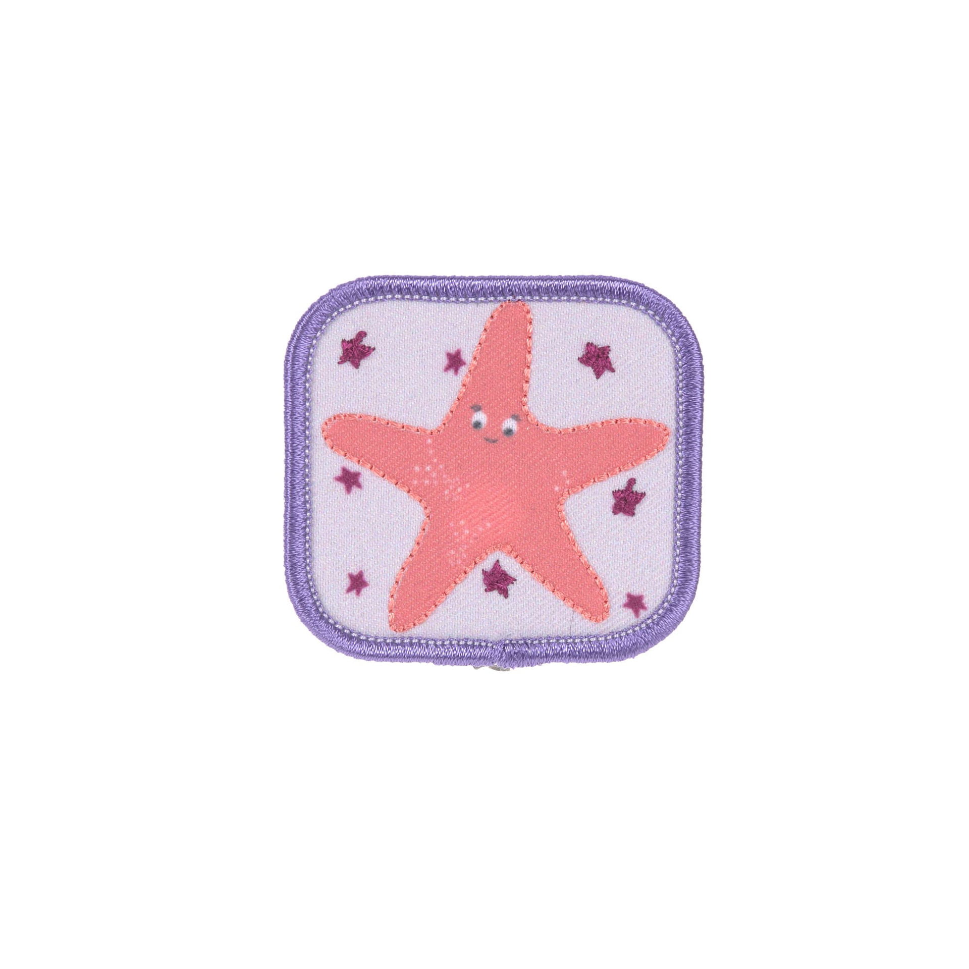 Stoffpatch, Seestern, Pink, Lila, Aufnäher