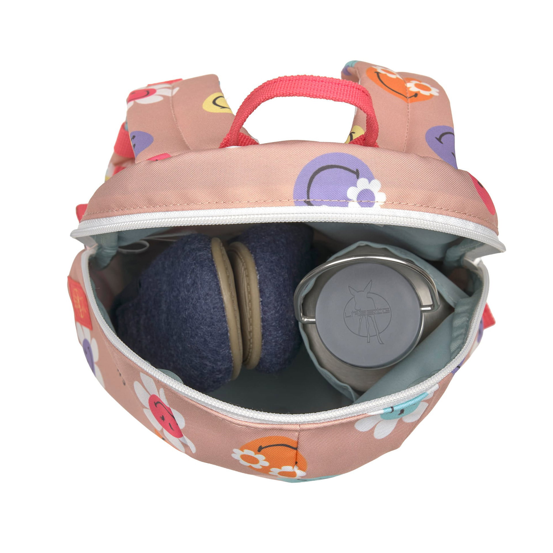 Kinder-Rucksack, Schulrucksack, Mini-Backpack, Floral-Print, Wechsel-Greifhaken