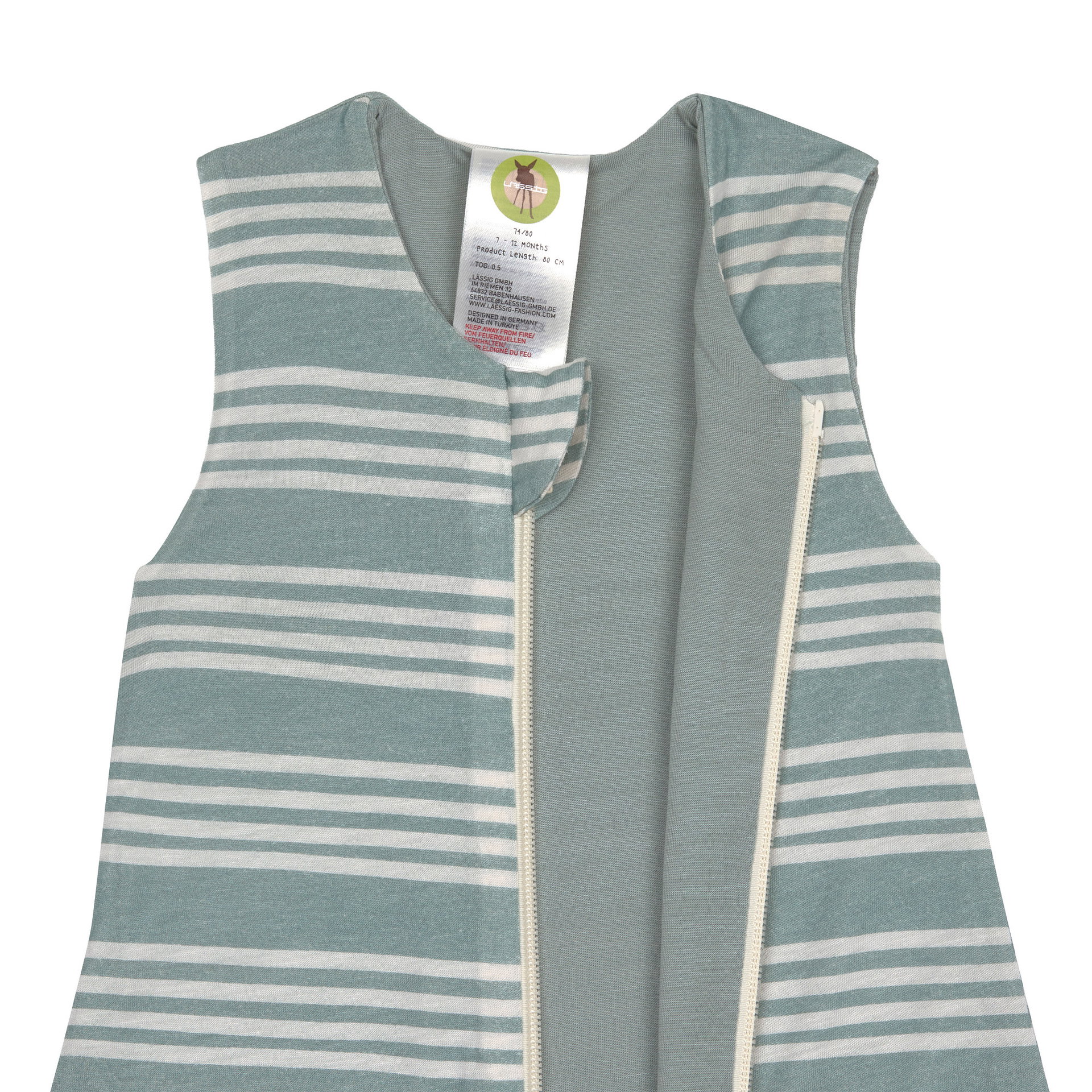 Top, Strickjacke, Streifen, Strampler, Grau