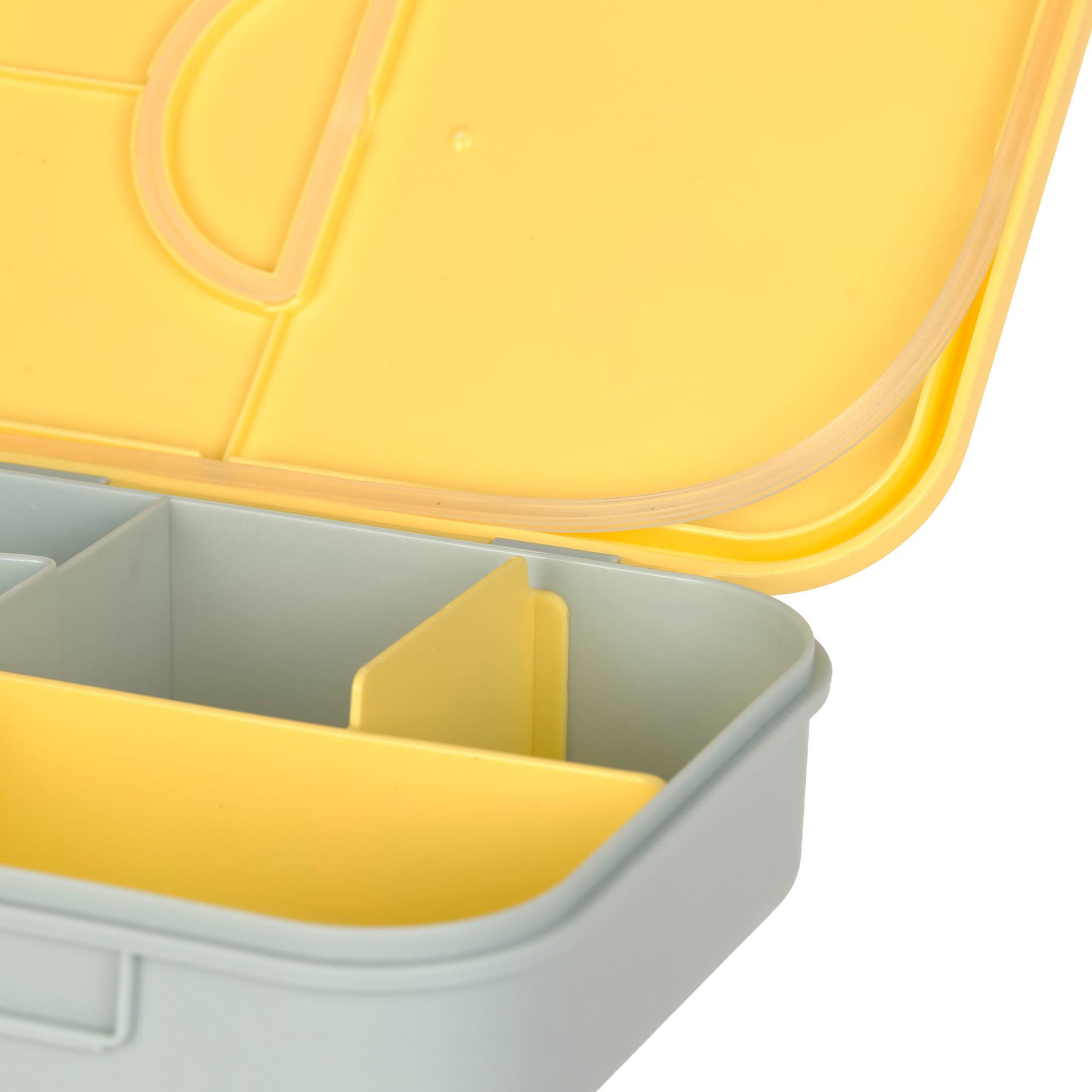 Brotdose, Lunchbox, Divisierter Innenraum, Gelb, Kunststoff