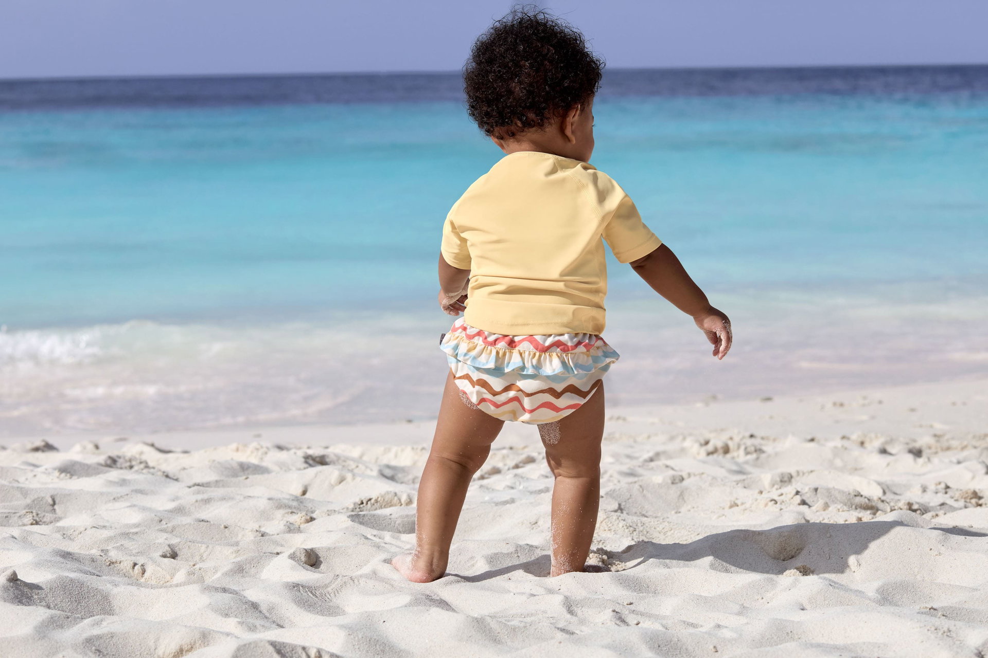 Bild 3 Schwimmwindel Baby - Wellen, Weiß
