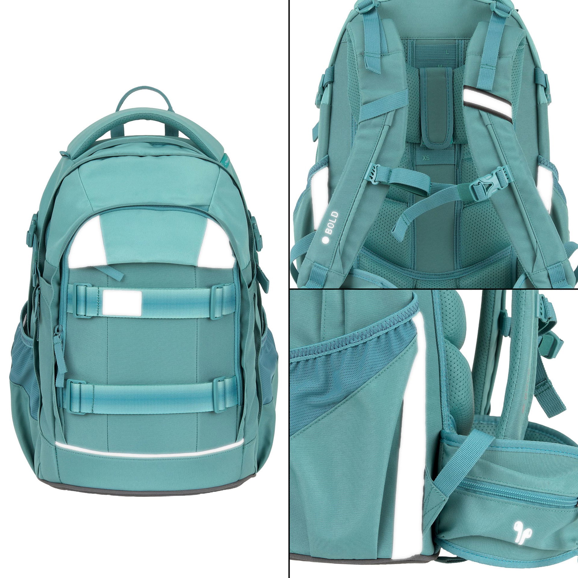 Rucksack, Backpack, Teal, Wickelriemen, Schultergurte