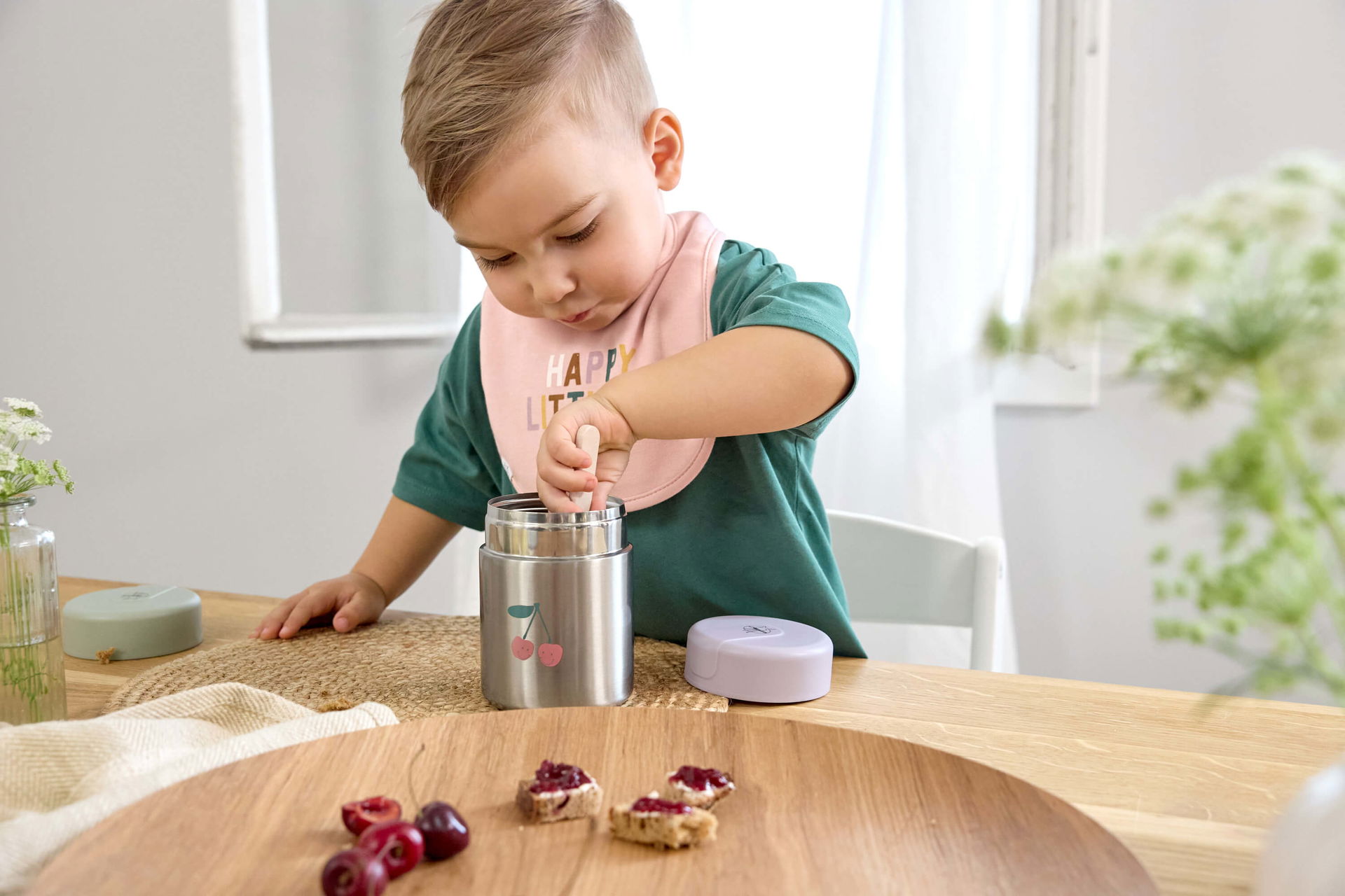 LÄSSIG Piatto Bambini Happy Fruits | Senza Melamina E BPA | Lavastoviglie E Microonde | Materiale Eco - Foto 9