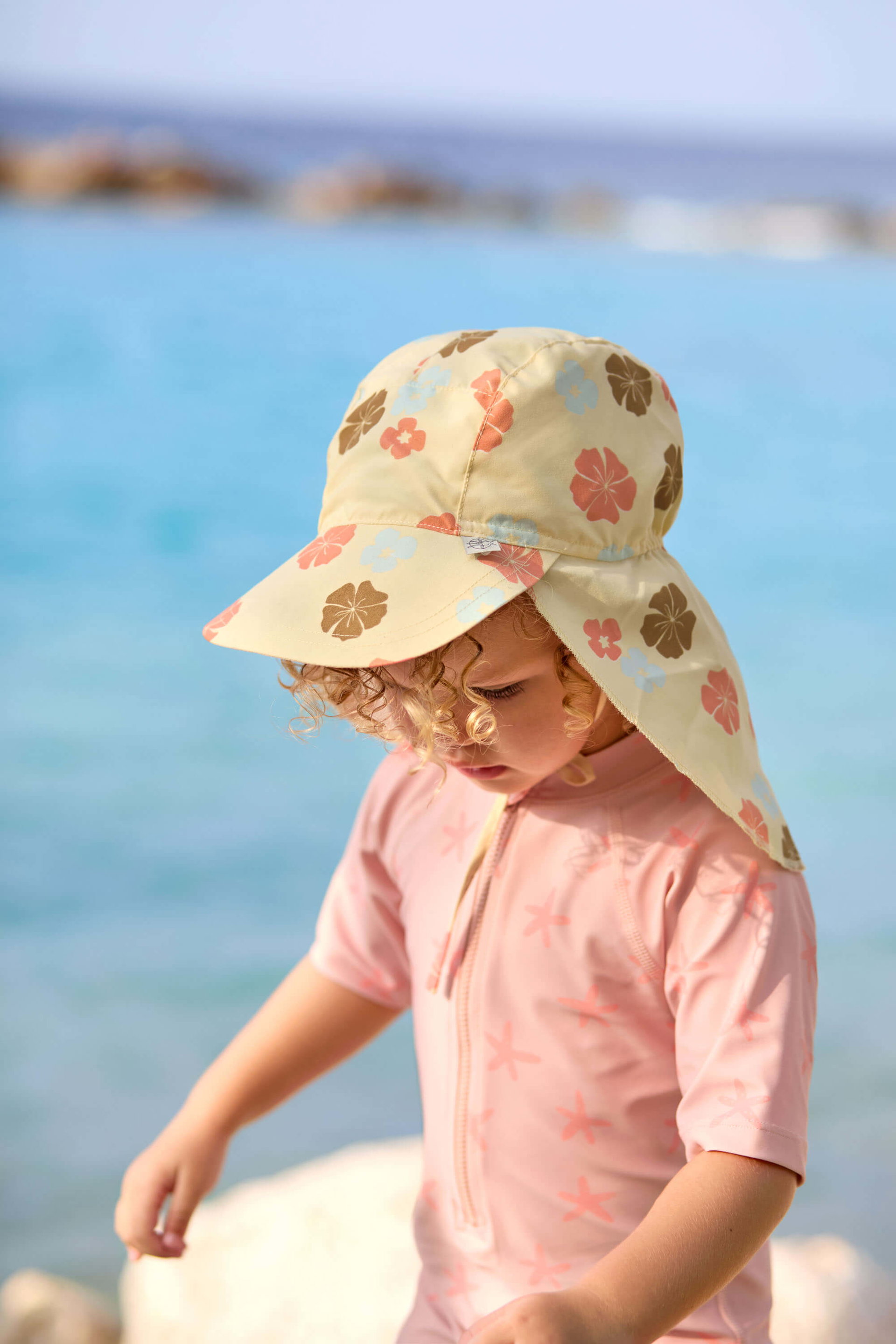 Bild 8 Schwimmanzug Kinder Kurzarm (UV Schutz) - Seestern, Rosa