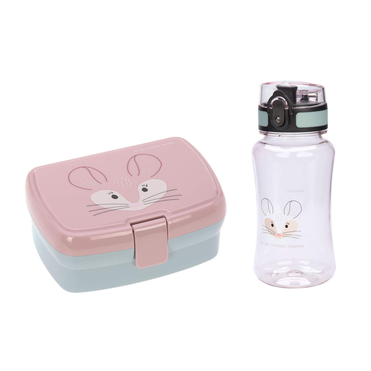 CARTOON Set Déjeuner Enfant 2 Pièces – Gourde Aluminium 500 Ml + Boîte Micro-ondable 800 Ml – La Reine Des Neiges II